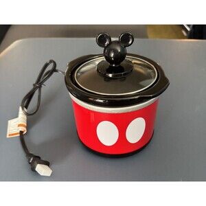 Disney Mickey Mouse Mini Slow Cooker 20oz Dipper Official Tested Works